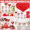 3 Pcs Valentine's Day Decoration Heart Wooden Sign Standing Block Love Christian Tables Centerpieces Valentines Decoration Double Printed Table Sign for Wedding Party Favor Supplies(Classic)
